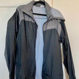 Men's Columbia Black/Grey Rain Jacket